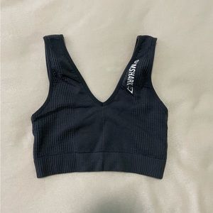 Gymshark Sport Bra V-Neck Gray Size XS